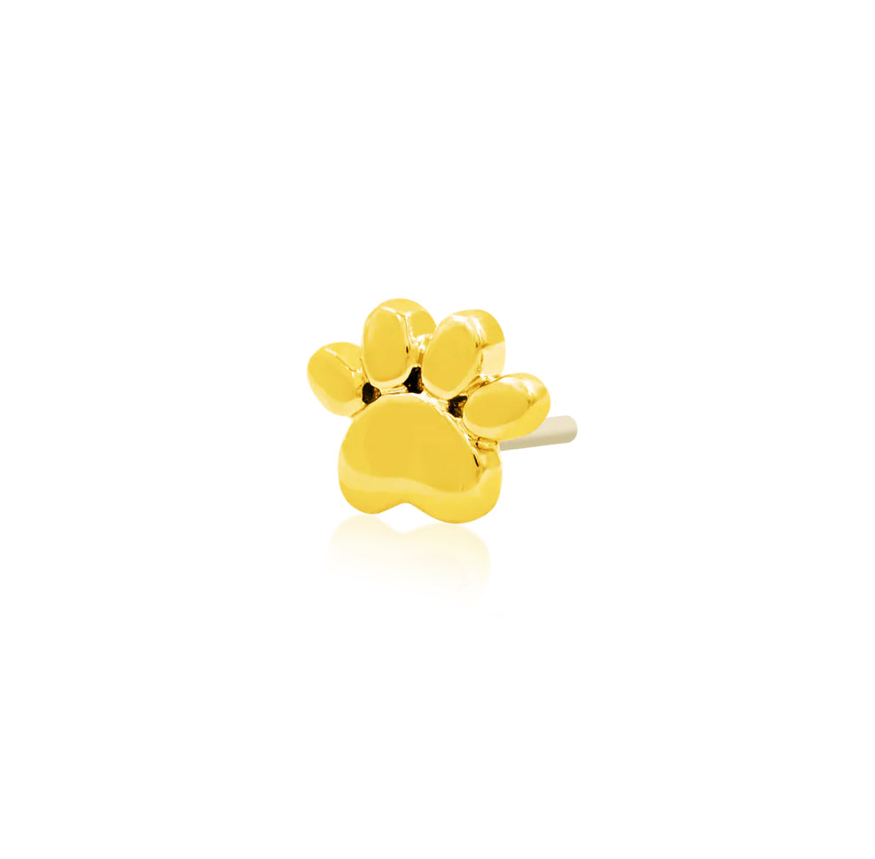 Gold dog paw