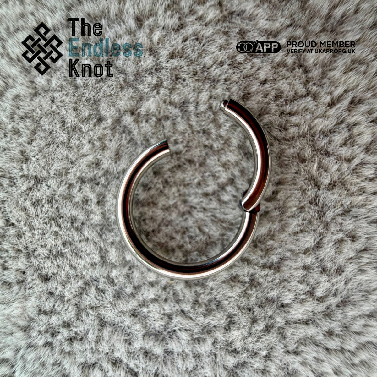 Ti sleek ring with a hinge.