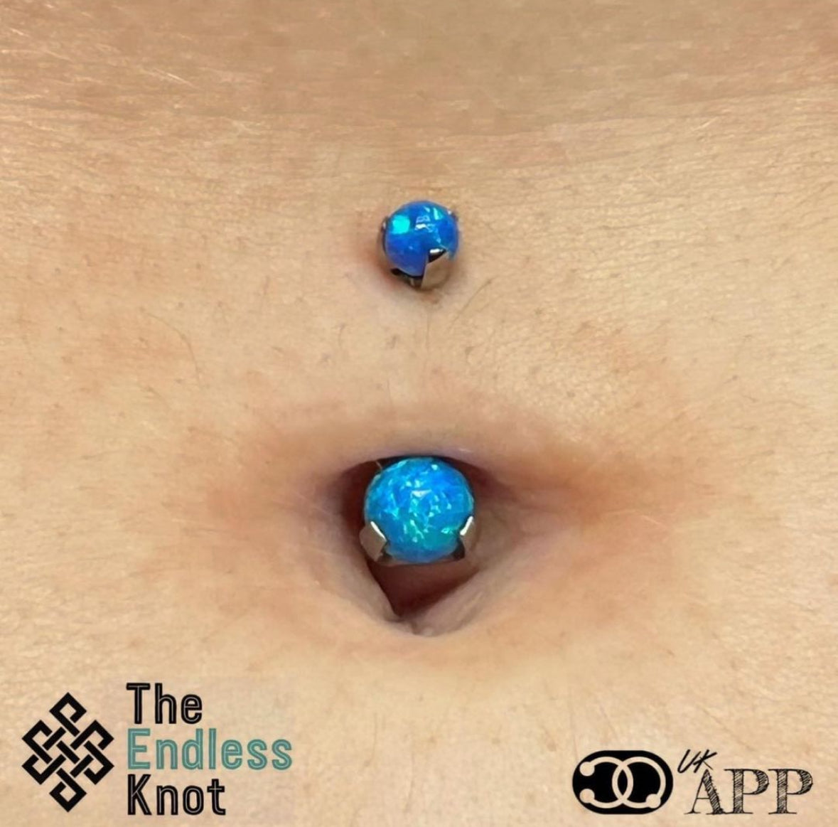 Traditional navel curve faux Opal