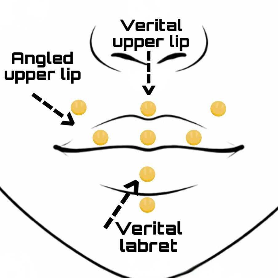 Curved barbell in lip