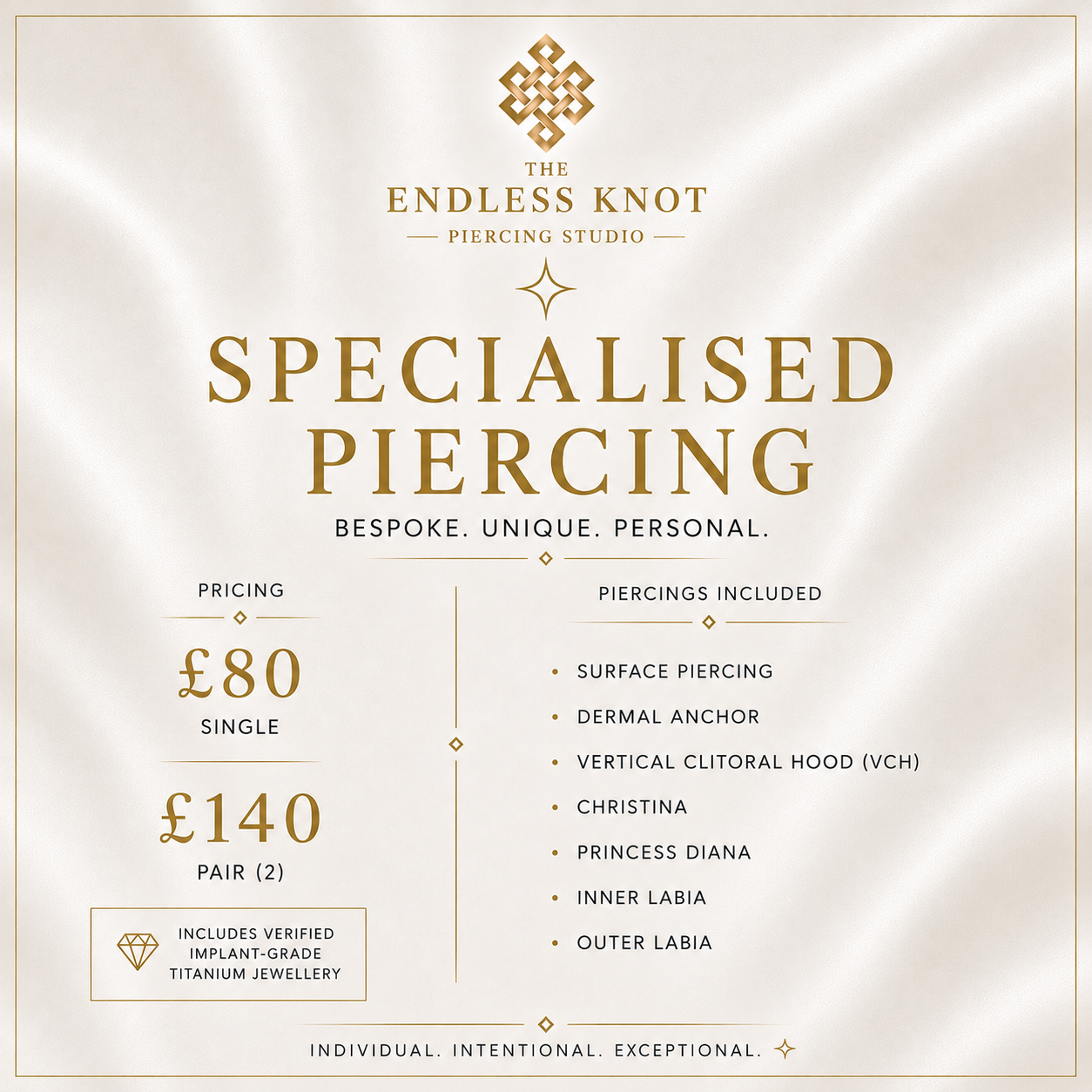 Specialist Piercing Appointment