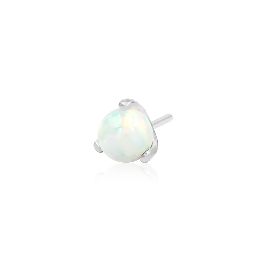 Gold prong set faux opal