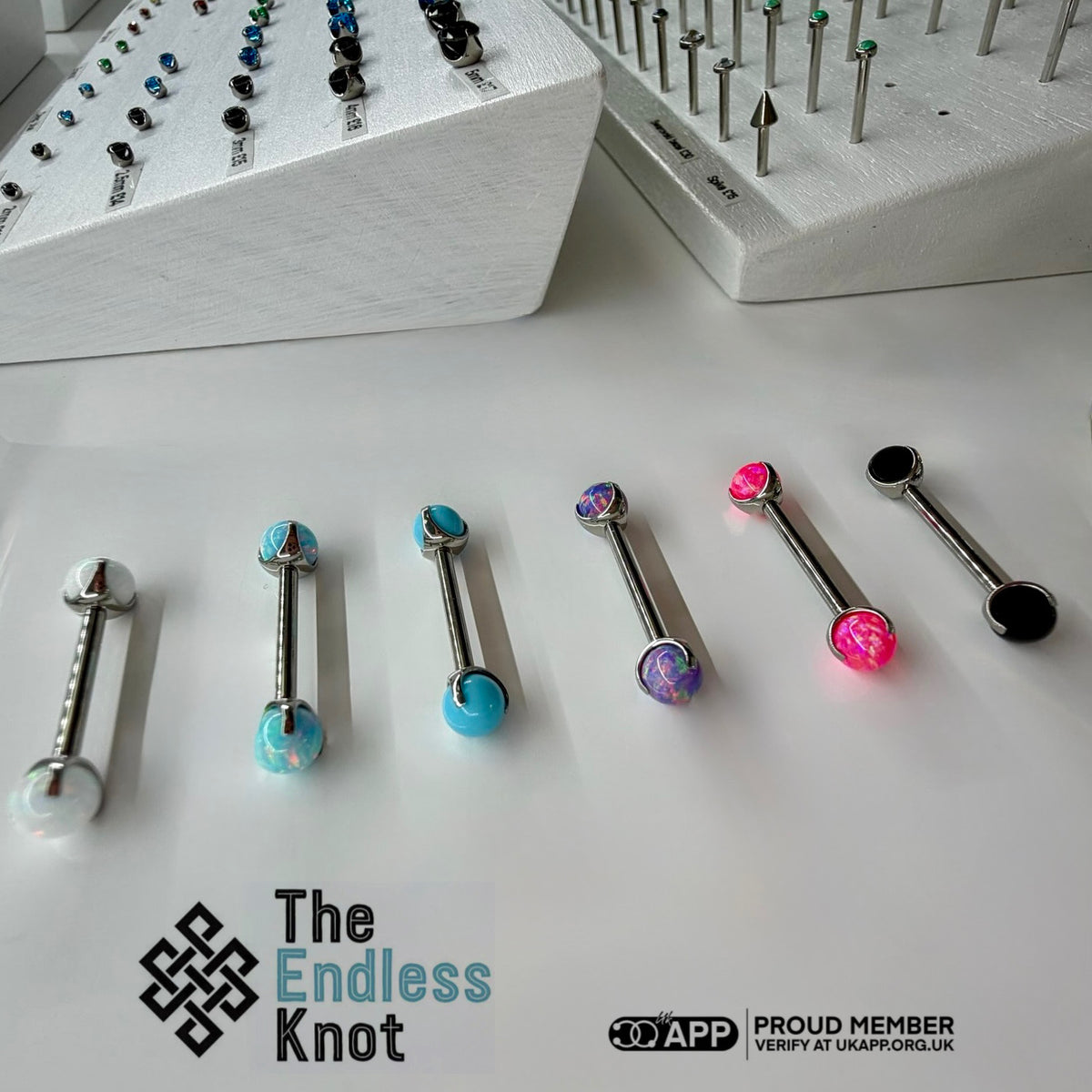Prong set bead x 2 (Threadless)