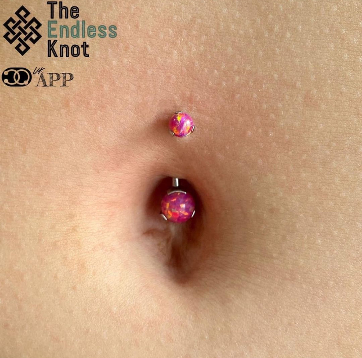 Traditional navel curve faux Opal