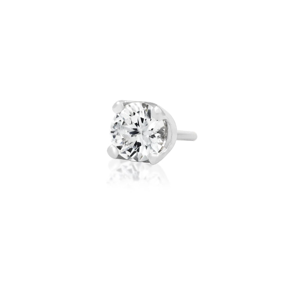 Gold Prong-set CZ