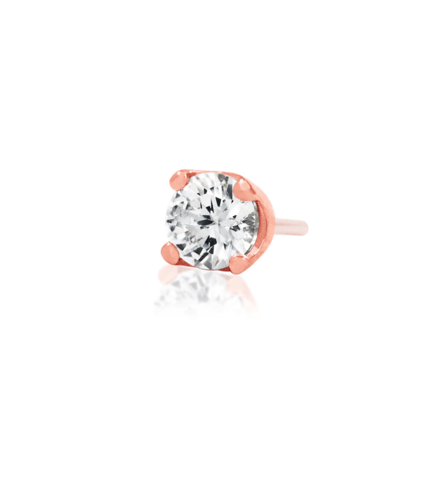 Gold Prong CZ