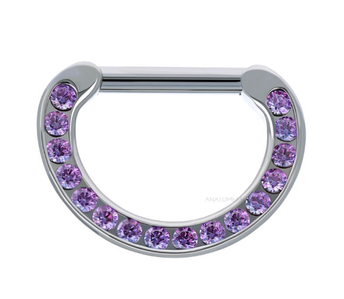 Ti hinge ring with CZs