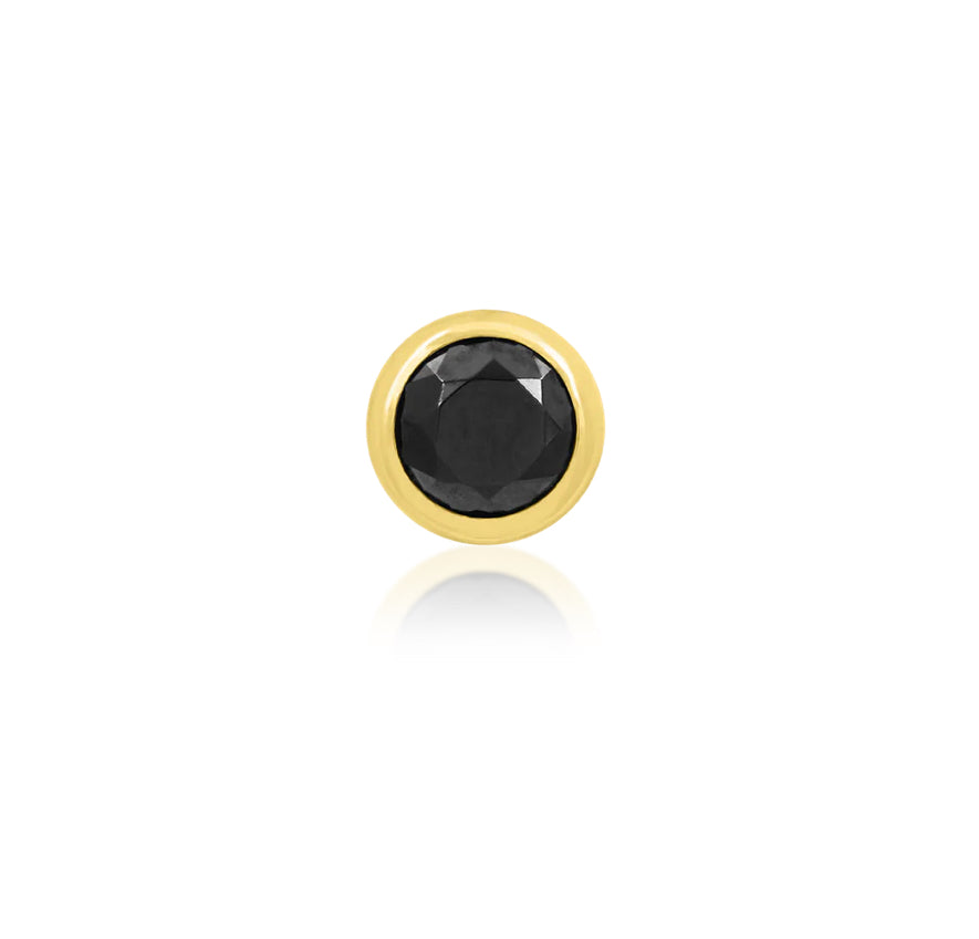 Round bezel black CZ