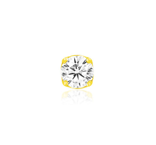 Gold Prong-set CZ