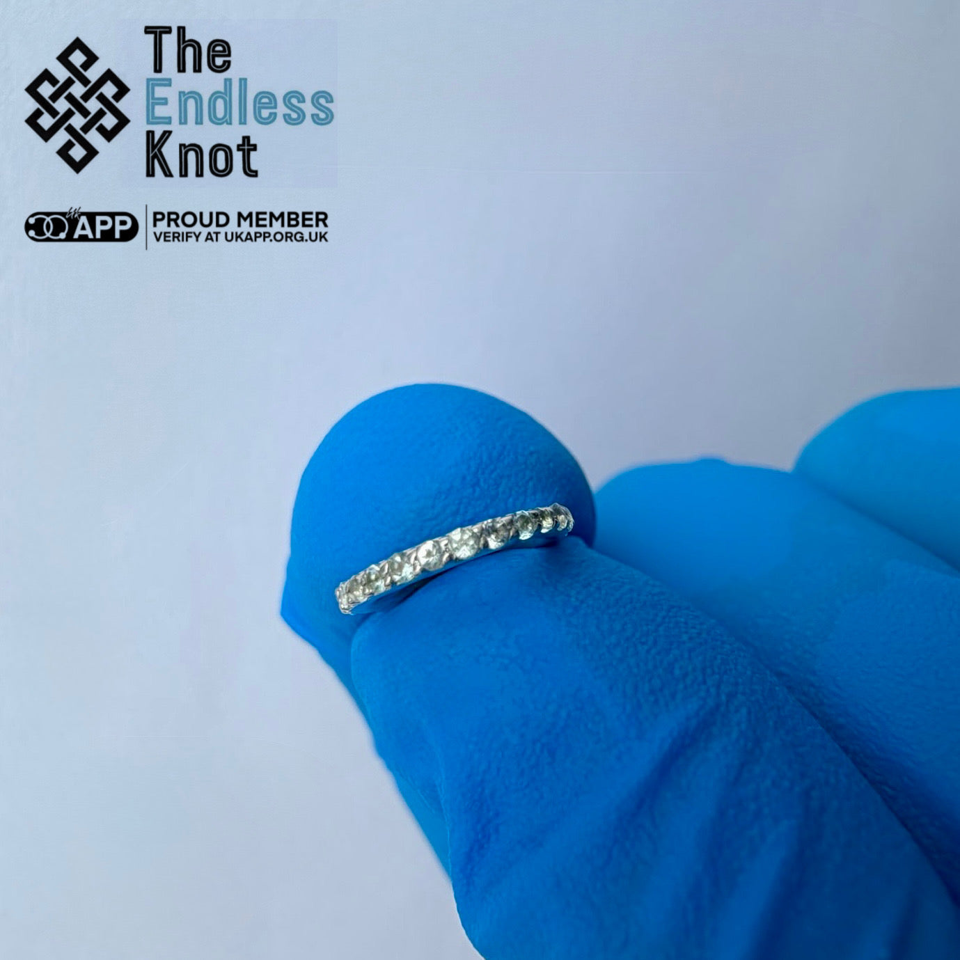 Blue topaz Eternity ring