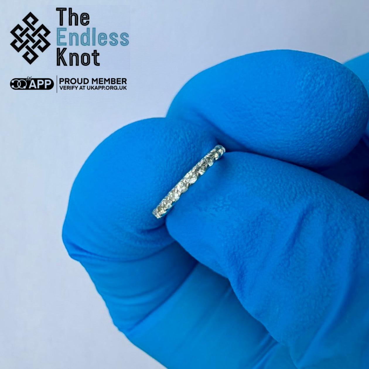 Blue topaz Eternity ring